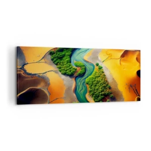 Tablou pe pânză - Râul care dă viață - 120x50 cm