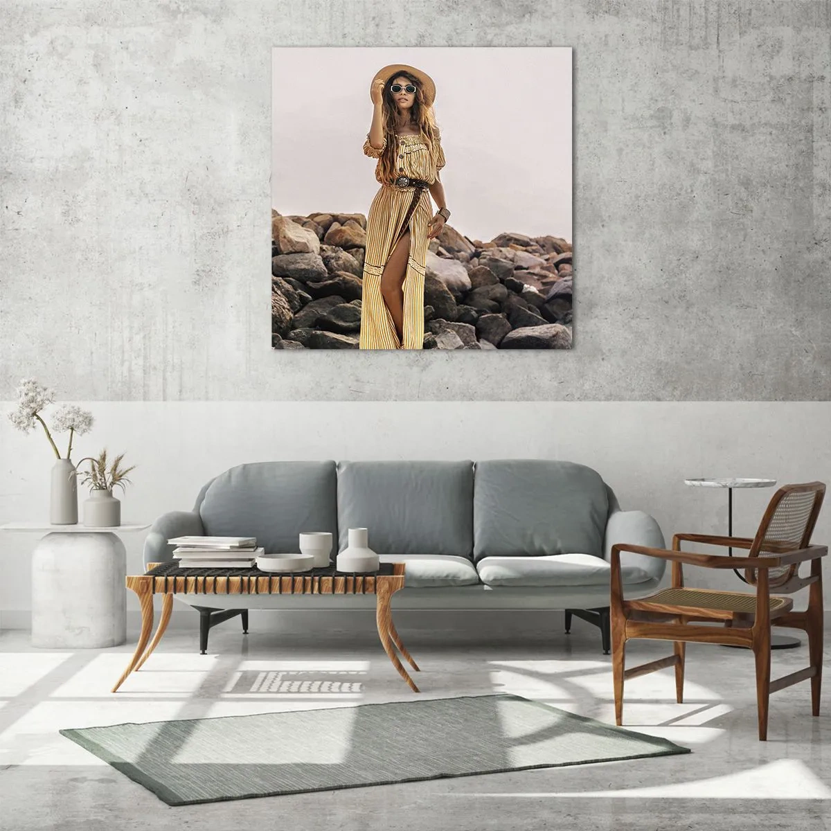 Tablou pe sticlă - Magia pietrelor - 70x70 cm