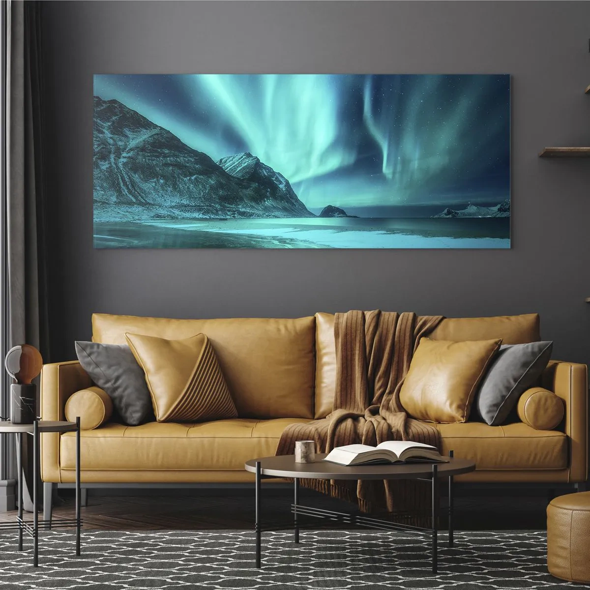 Tablou pe sticlă - Minunile din nord - 120x50 cm