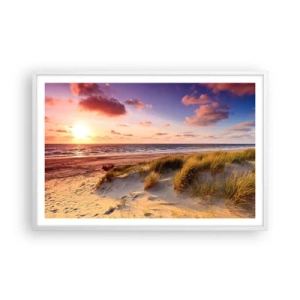 Poster în ramă albă - Deja aerul de vară miroase - 91x61 cm