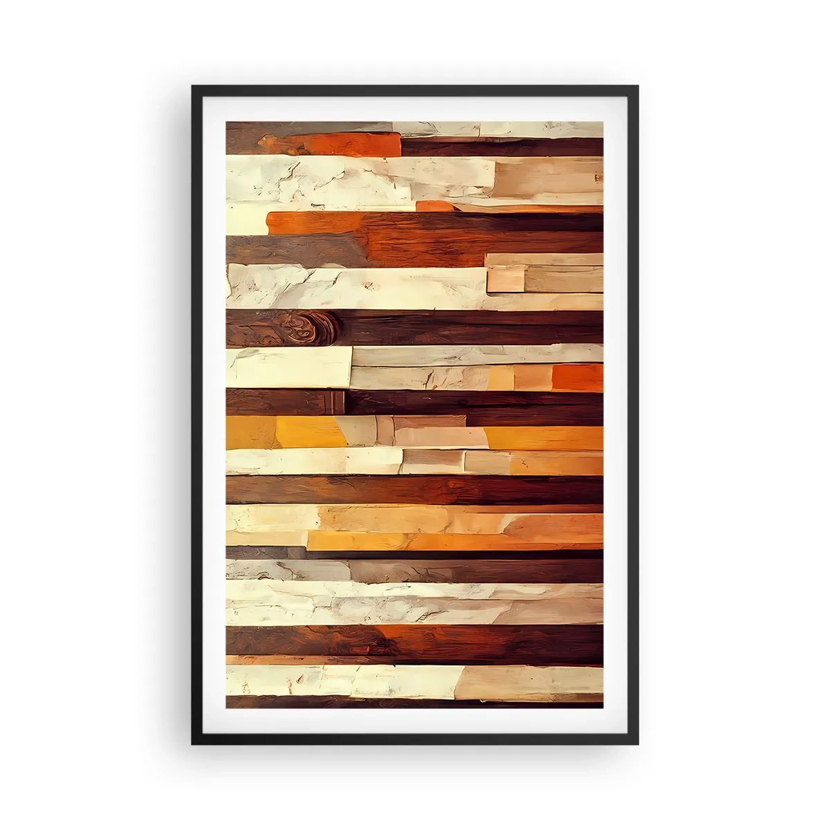 Poster în ramă neagră - Imnul copacilor din pădure - 61x91 cm