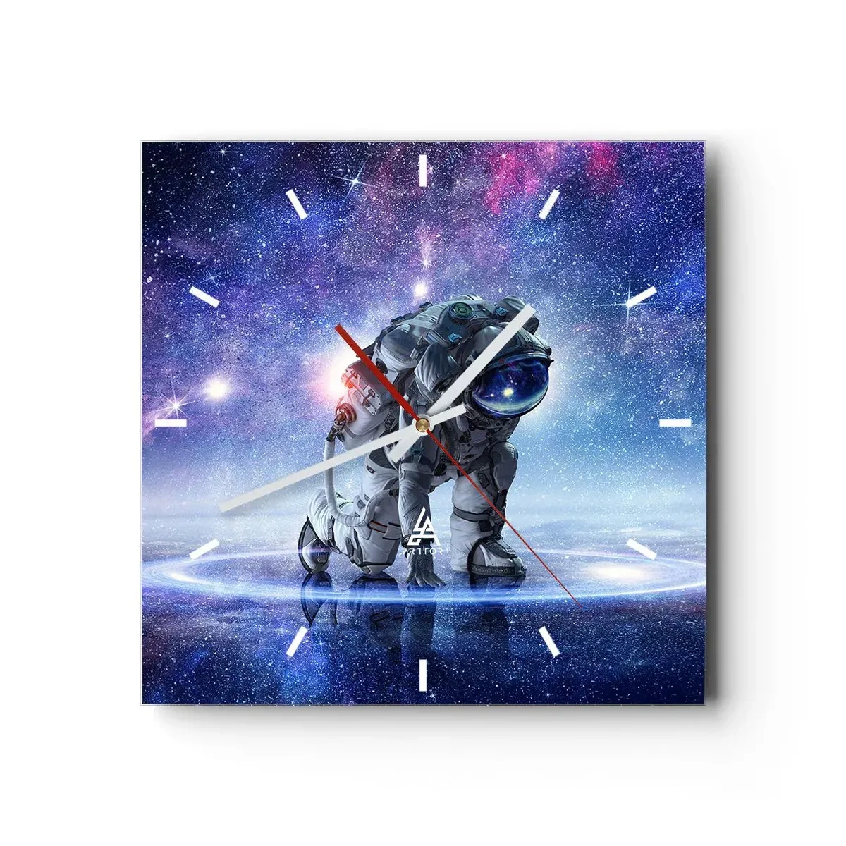 Ceas de perete - Ceas pe sticlă - Cerul înstelat de deasupra mea - 40x40 cm