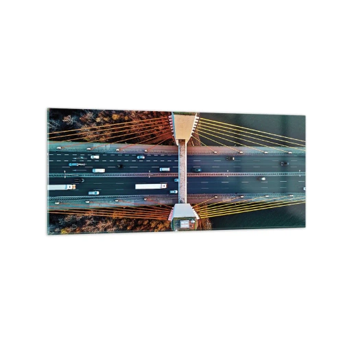 Tablou pe sticlă - Din pădure spre apă - 120x50 cm