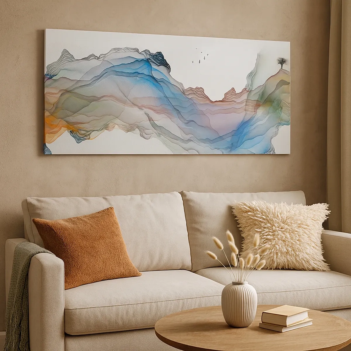 Tablou pe pânză - Spre munții de cristal - 30x30 cm