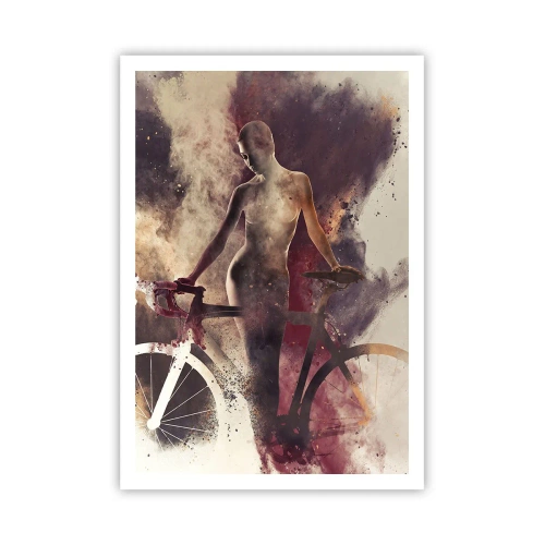 Poster - În forme de marmură sufletul ciclist - 70x100 cm