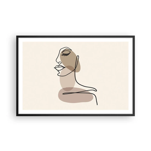 Poster în ramă neagră - O anumită linie de frumusețe - 91x61 cm