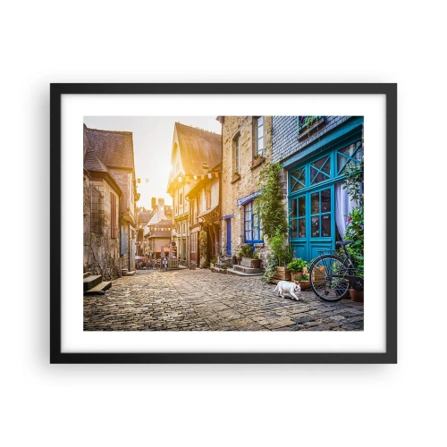 Poster în ramă neagră - Fantoma albă a orașului - 50x40 cm