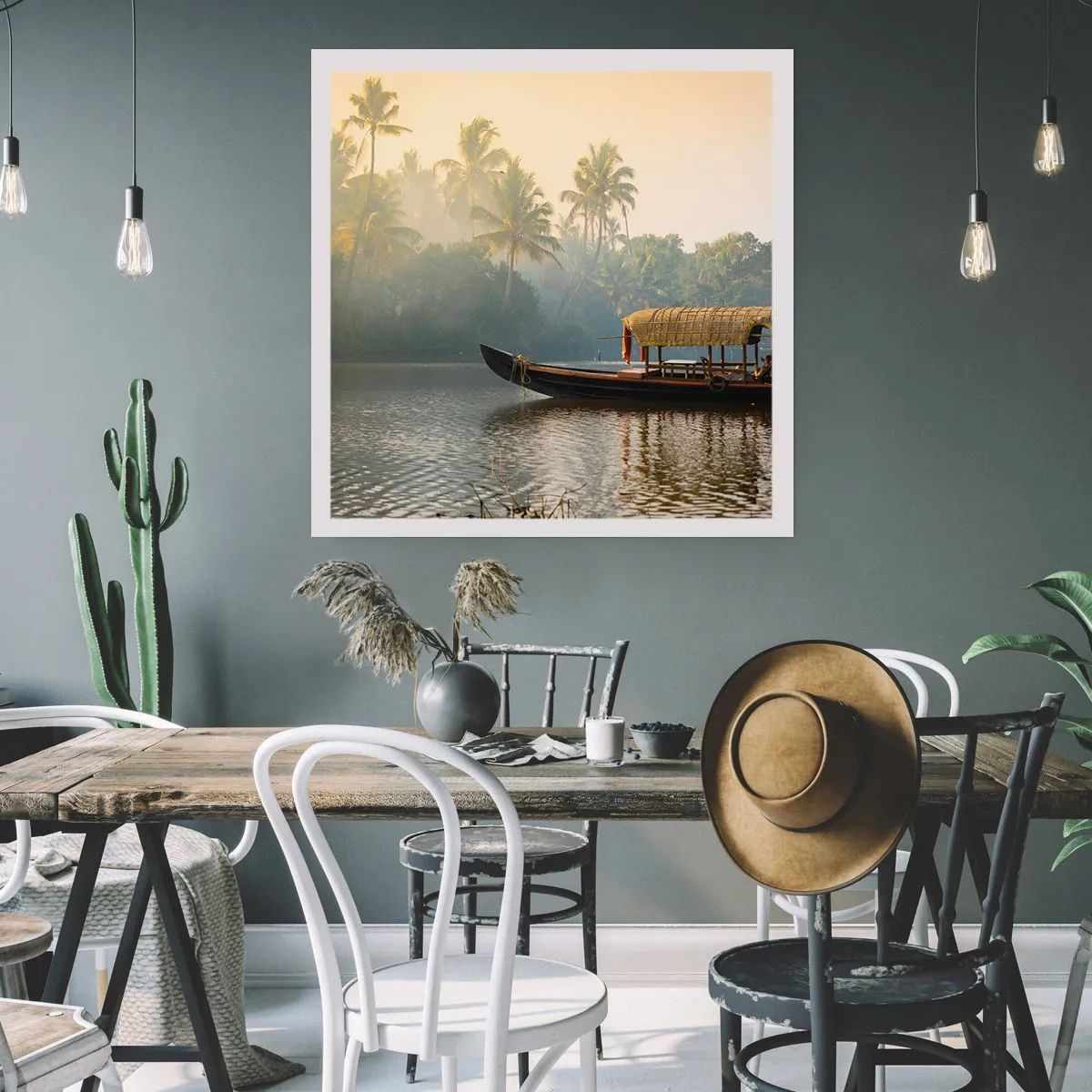 Poster - Casă pe râu - 50x50 cm