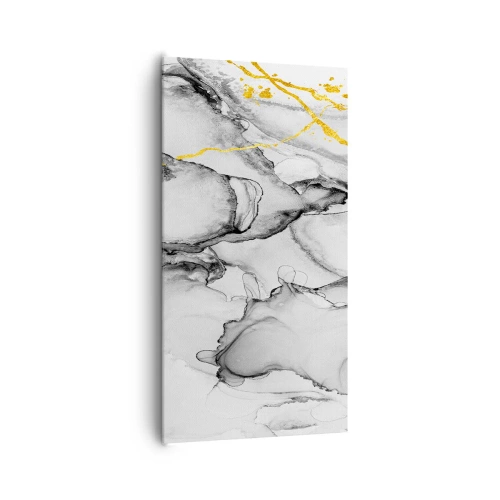 Tablou pe pânză - Compoziție cu motiv auriu - 65x120 cm