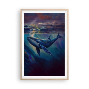 Poster în ramă de stejar deschis - Bun venit în lumea mea - 61x91 cm