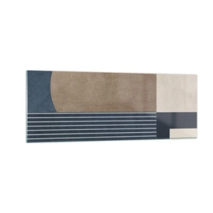 Tablou pe sticlă - Compoziție de simplitate și rotunjime - 140x50 cm