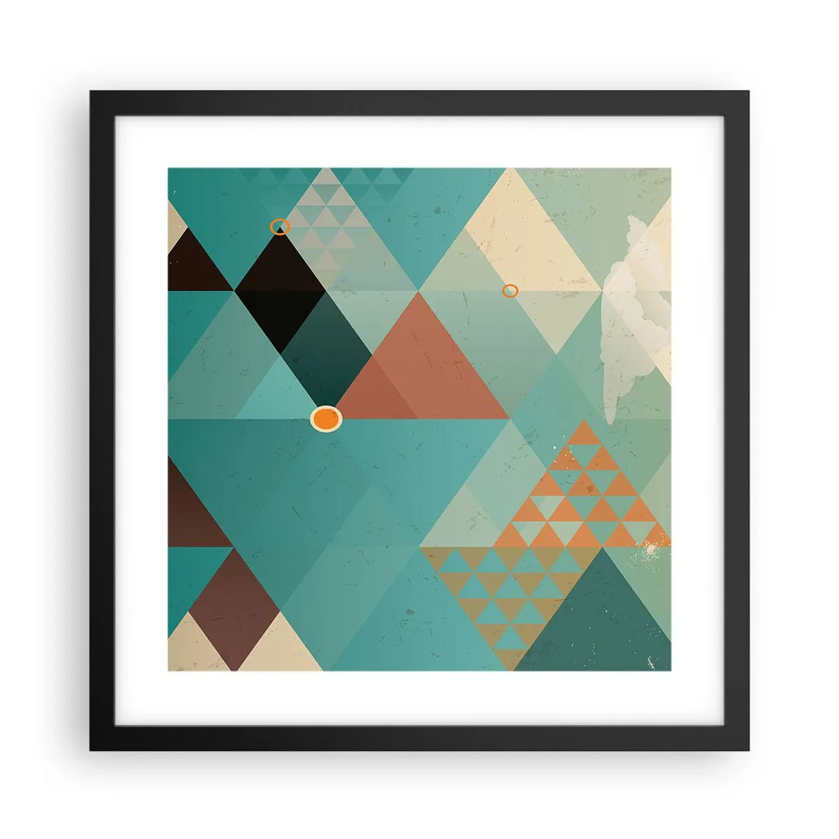 Poster în ramă neagră - Unitatea multiplicității, multiplicitatea unității - 40x40 cm