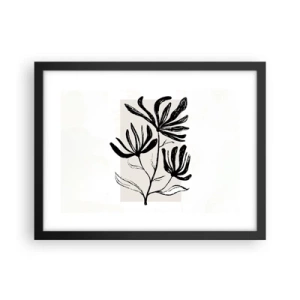 Poster în ramă neagră - Schiță pentru ierbar - 40x30 cm