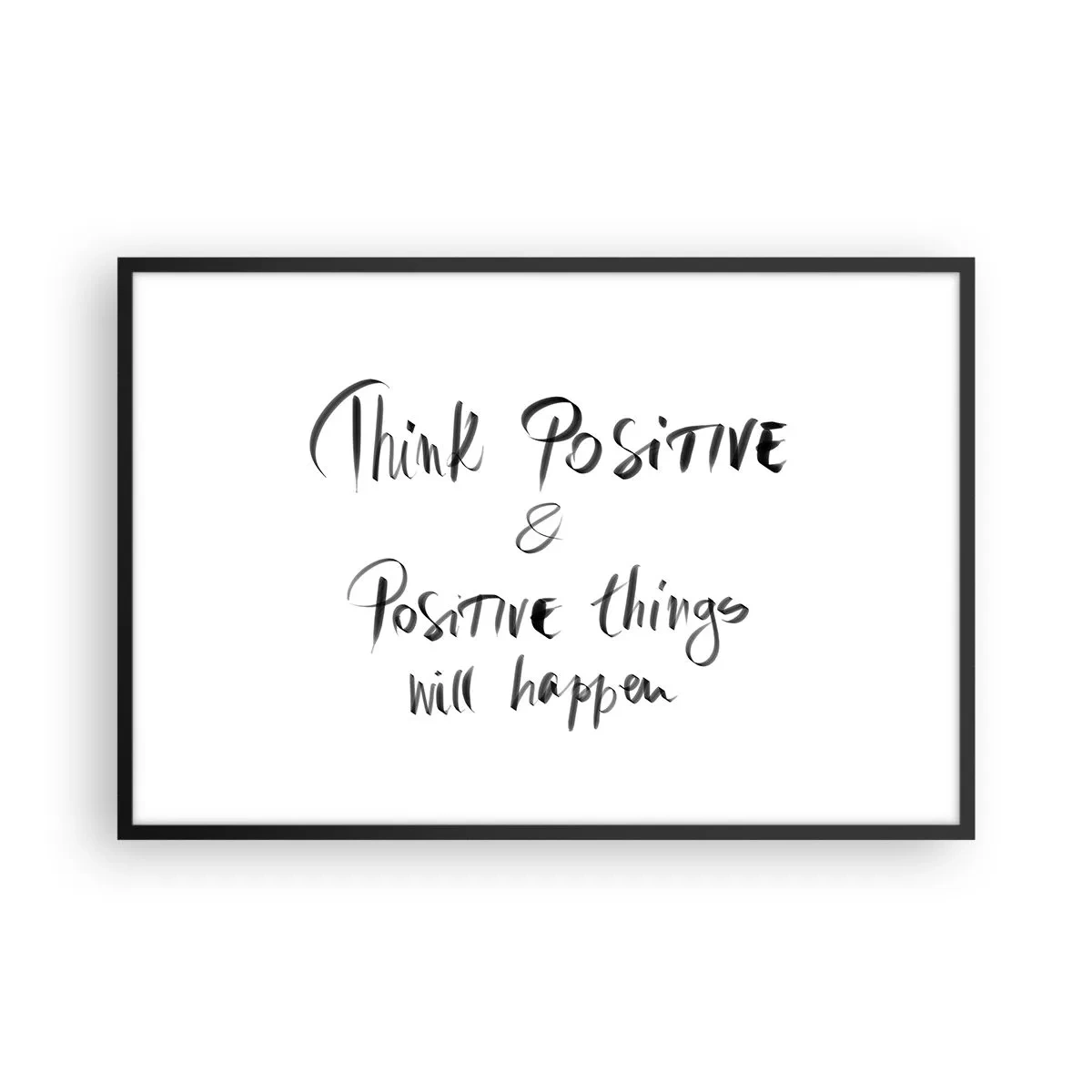 Poster în ramă neagră - Cum să trăim bine? - 91x61 cm