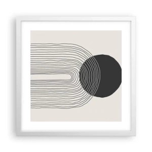 Poster în ramă albă - Tremurând și încrezător - 40x40 cm
