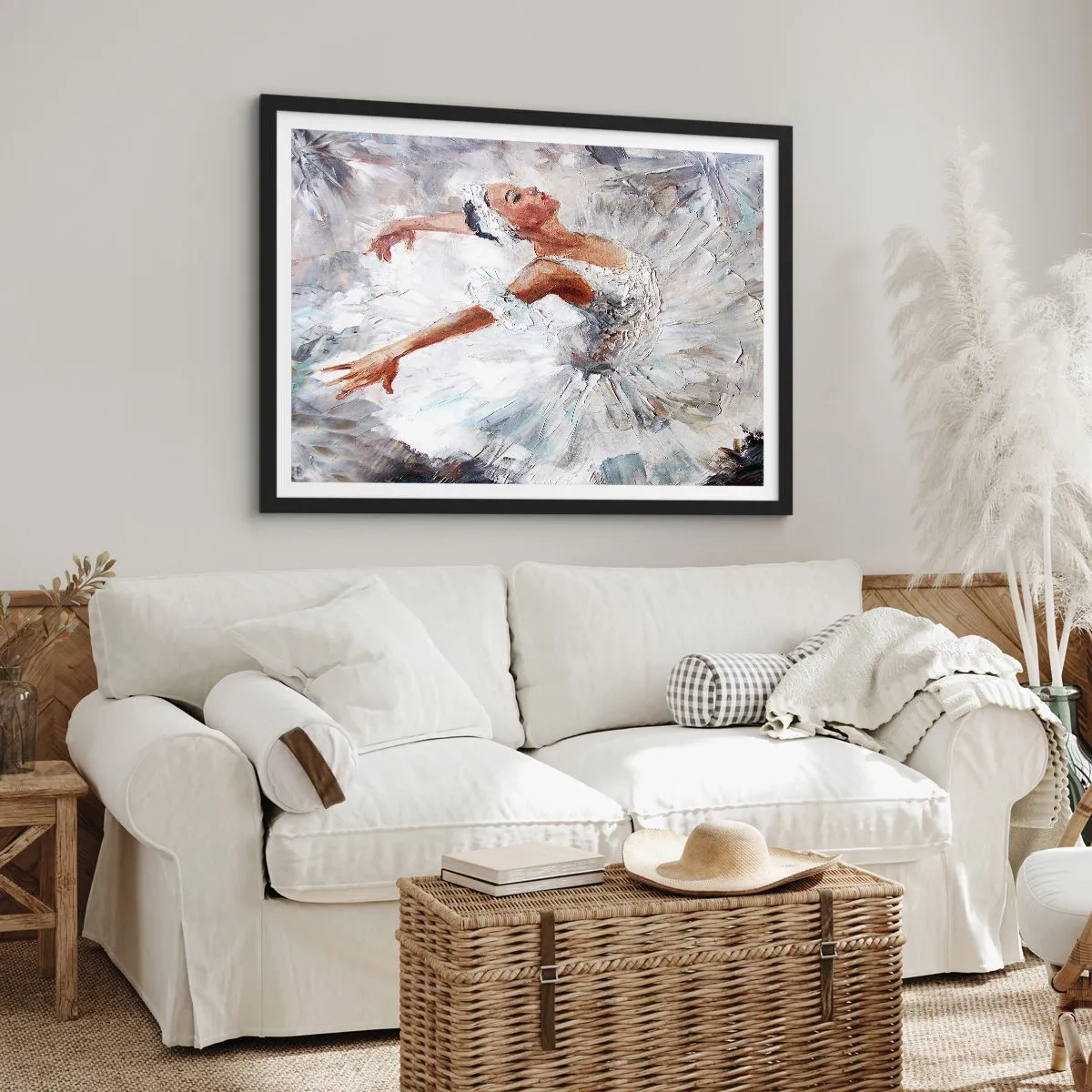 Poster în ramă neagră - Moale și ușoară ca tulul - 40x30 cm