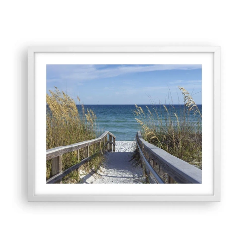 Poster în ramă albă - În soare, în vânt - 50x40 cm