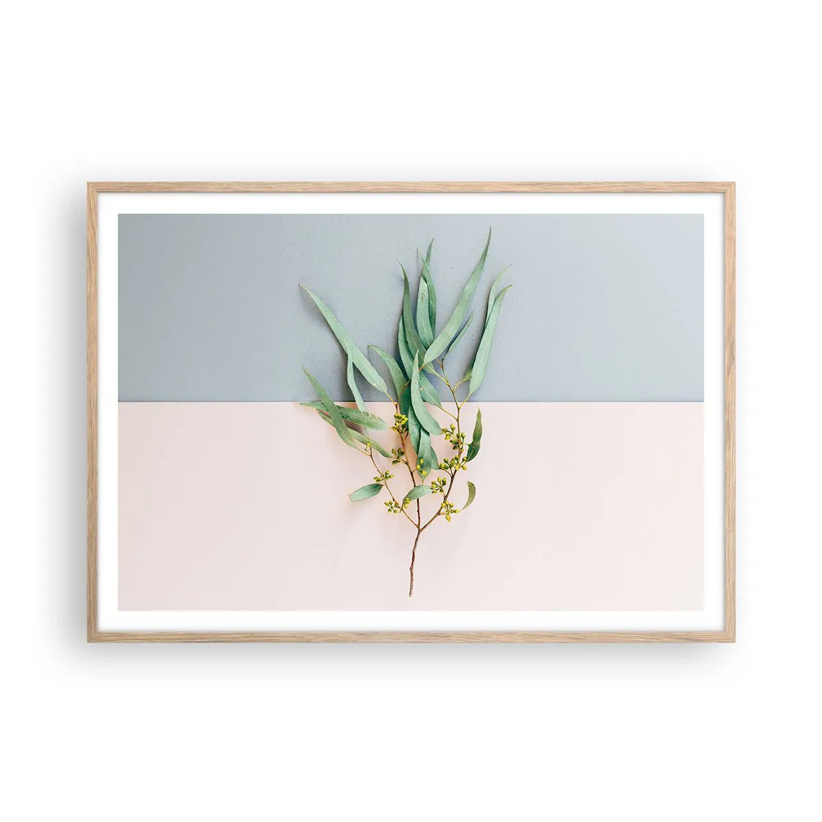 Poster în ramă de stejar deschis - Subtilitate pastelată - 100x70 cm