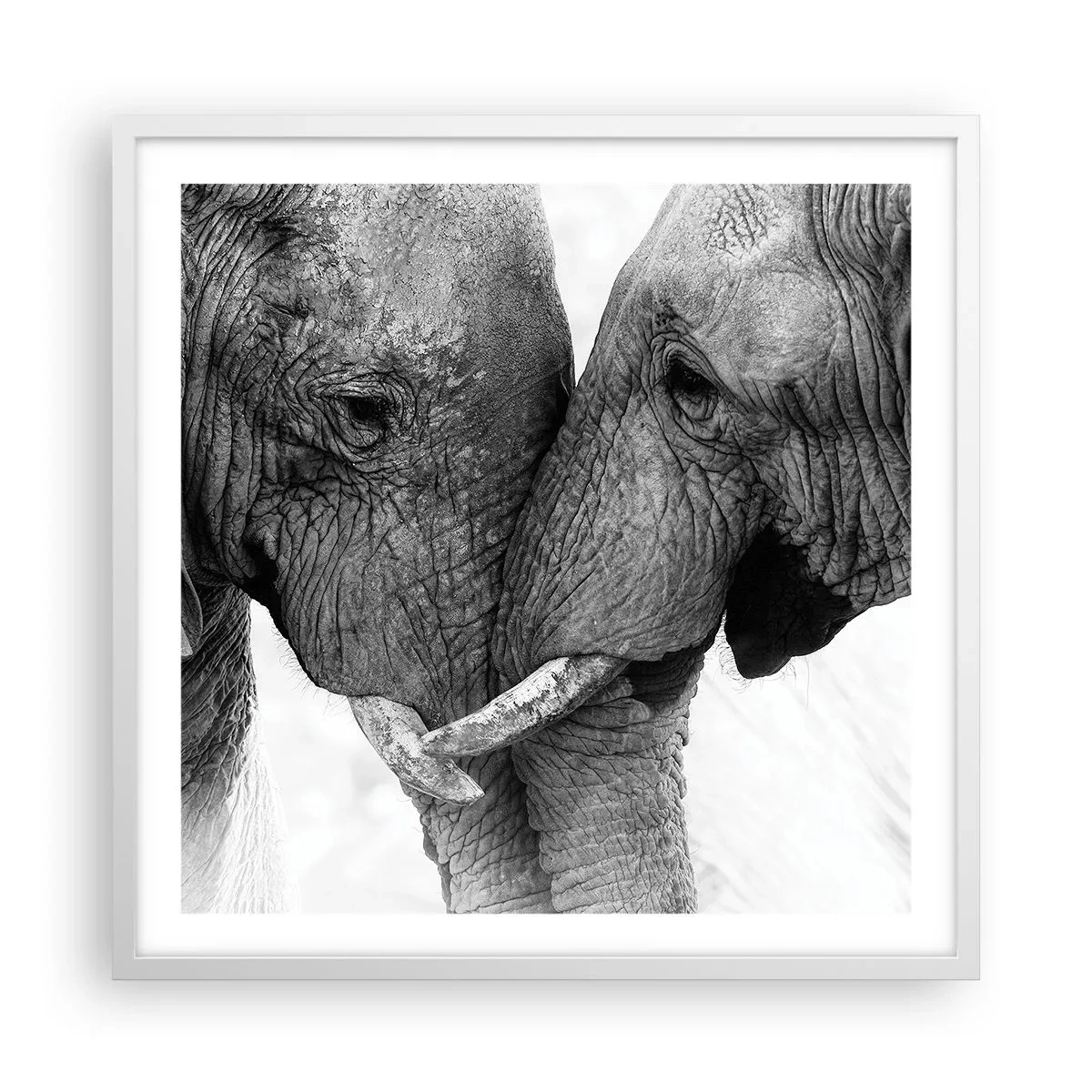 Poster în ramă albă - Mărturisire din inimă - 60x60 cm