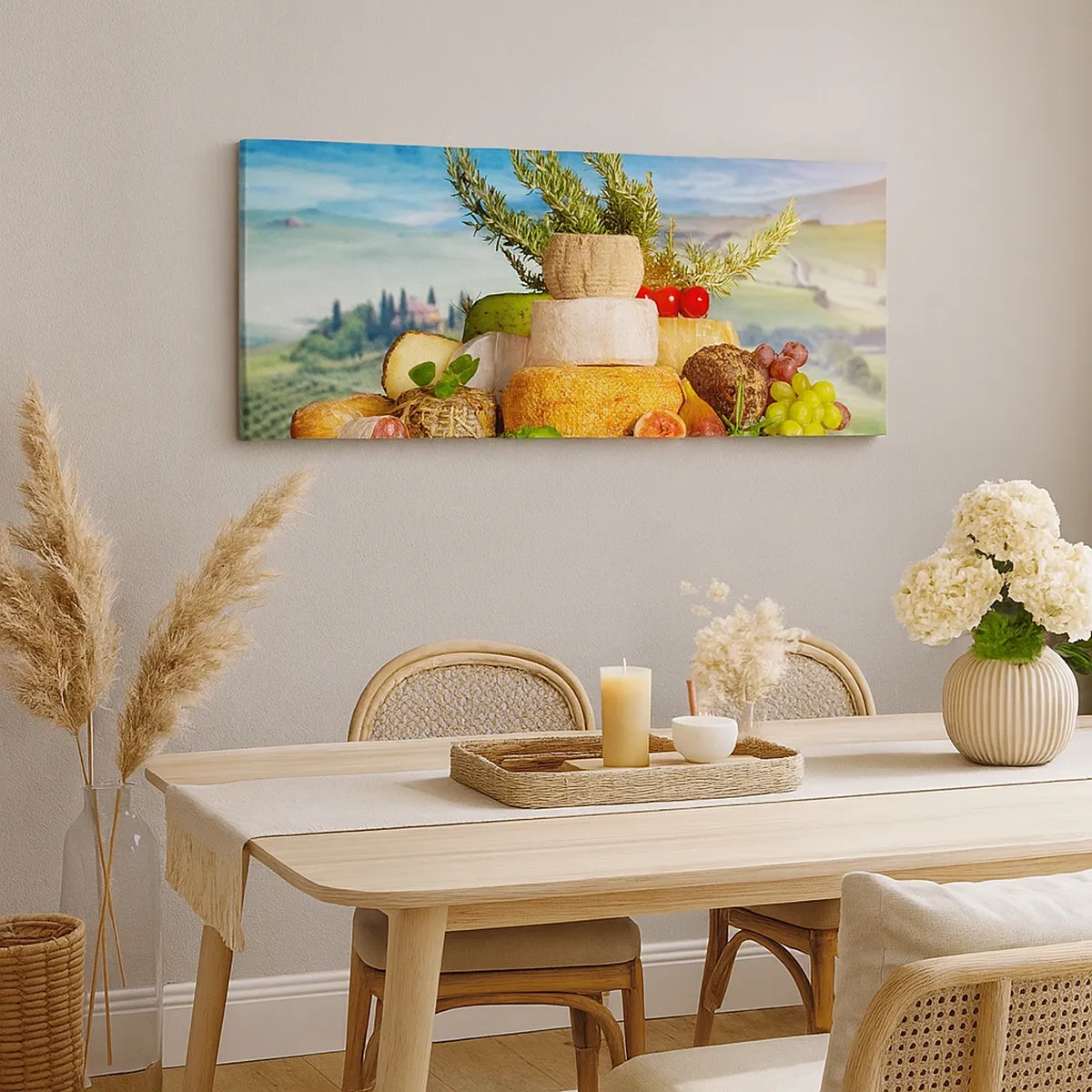 Tablou pe pânză - Bucurie de viață în stil italian - 30x30 cm