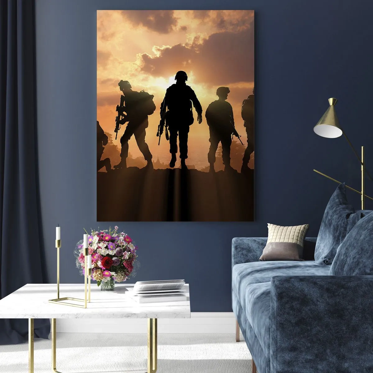 Tablou pe sticlă - Brothers in arms - 50x70 cm