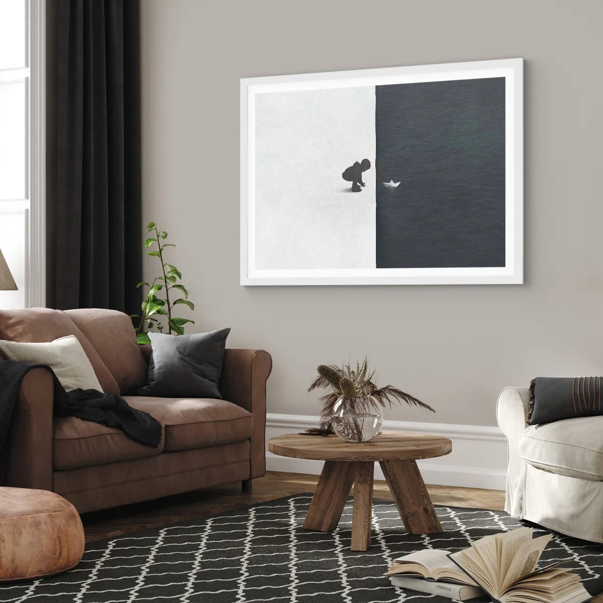 Poster în ramă albă - Marea expediție - 40x30 cm