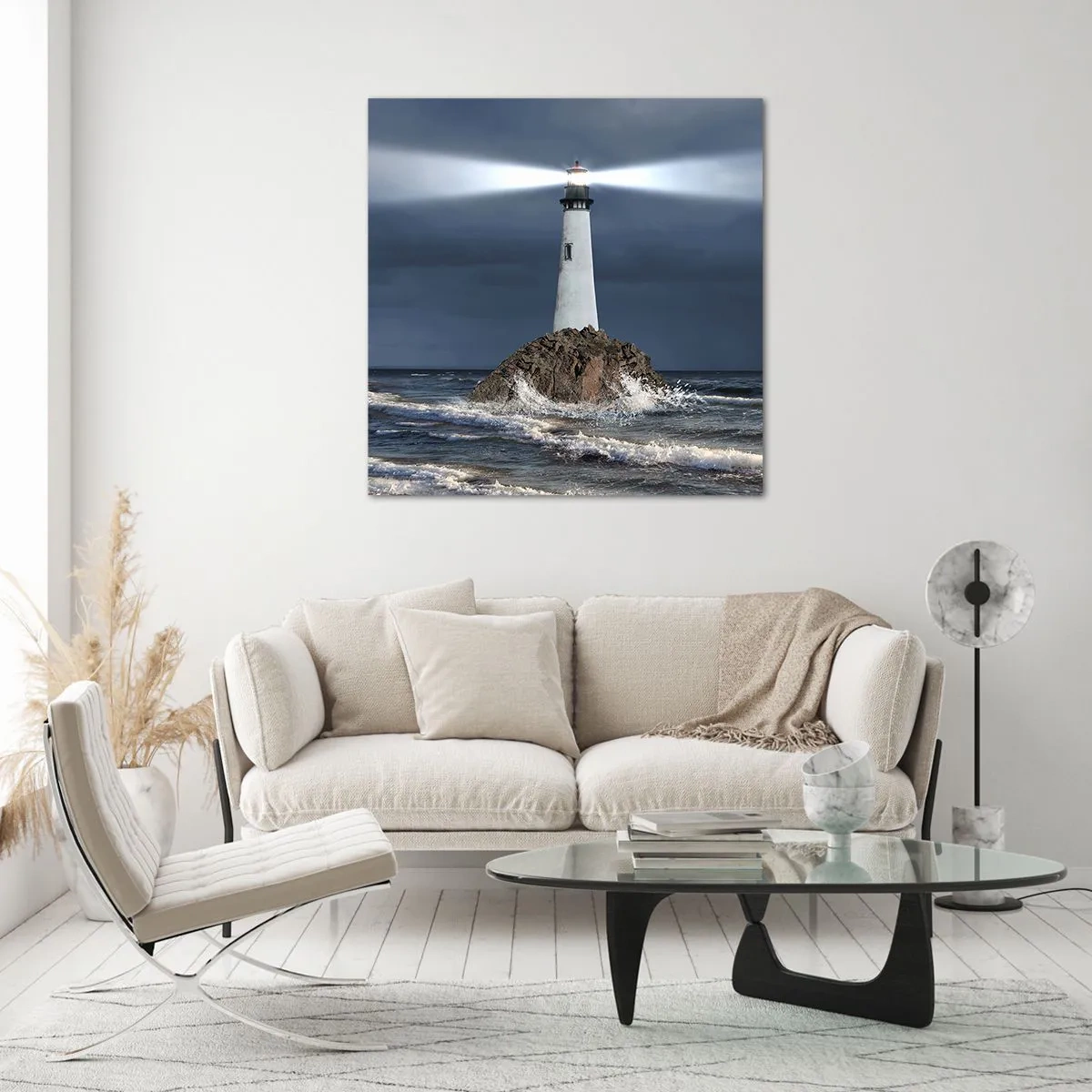 Tablou pe sticlă - Aici... aici...! - 70x70 cm