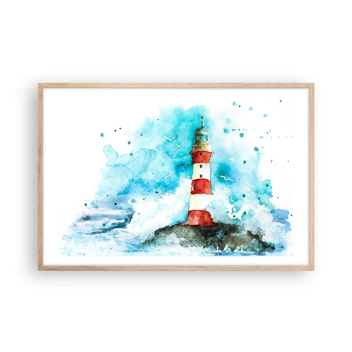 Poster în ramă de stejar deschis - Unitatea forțelor naturii - 91x61 cm