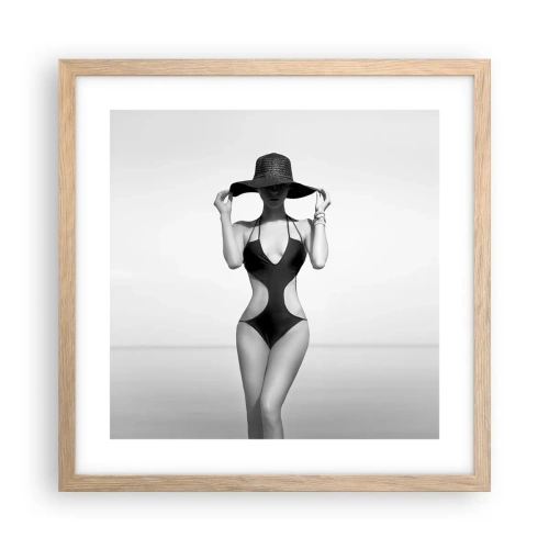 Poster în ramă de stejar deschis - Numele meu este: Eleganța - 40x40 cm