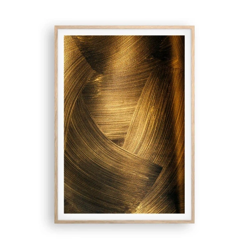 Poster în ramă de stejar deschis - Într-un labirint de aur - 70x100 cm