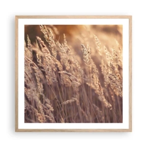 Poster în ramă de stejar deschis - Gata să întâmpine toamna - 60x60 cm