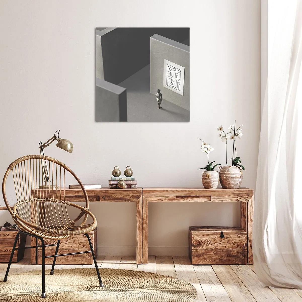 Tablou pe pânză - Dar unde sunt? - 50x50 cm