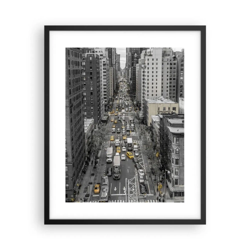 Poster în ramă neagră - Viața în New York - 40x50 cm