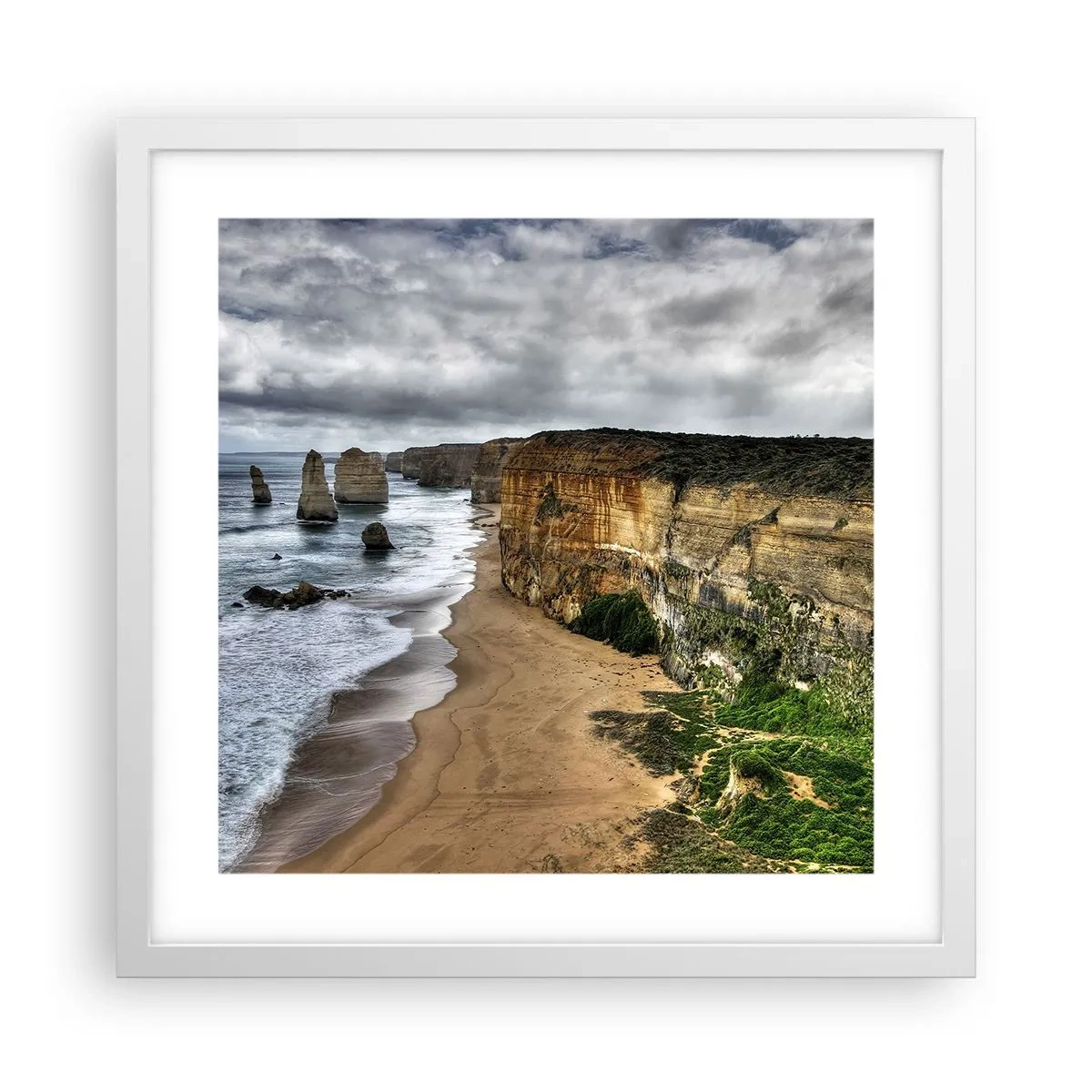 Poster în ramă albă - Frumusețe brută - 40x40 cm