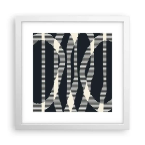 Poster în ramă albă - Încercare de străpungere a întunericului - 30x30 cm