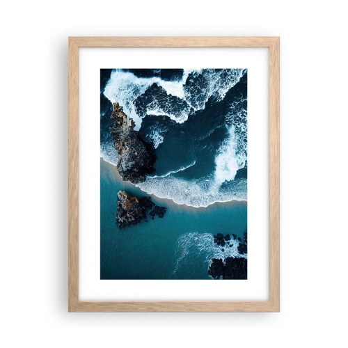 Poster în ramă de stejar deschis - Înfășurate în valuri - 30x40 cm