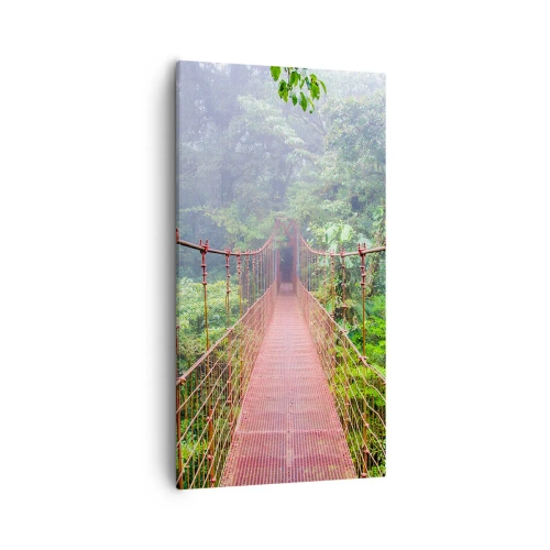 Tablou pe pânză - Suspendat deasupra coroanelor arborilor - 55x100 cm