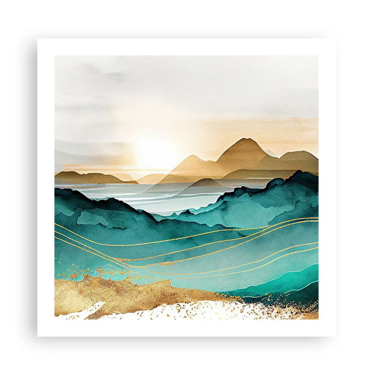 Poster - La limita abstracției - peisaj - 60x60 cm