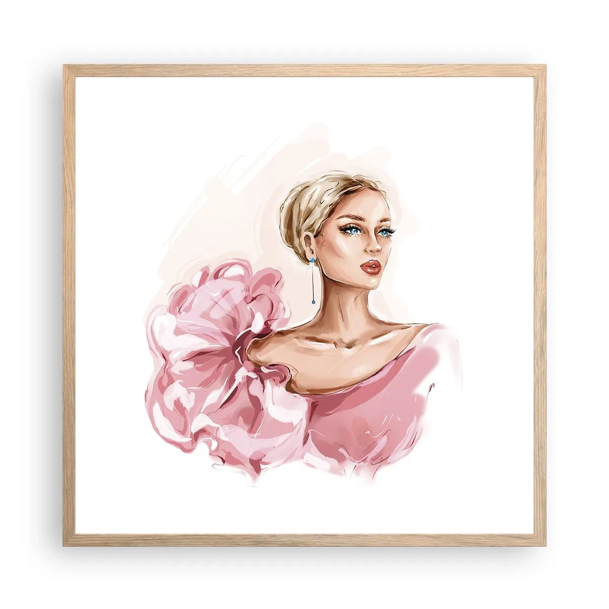 Poster în ramă de stejar deschis - Așa cum a fost pictată... - 60x60 cm