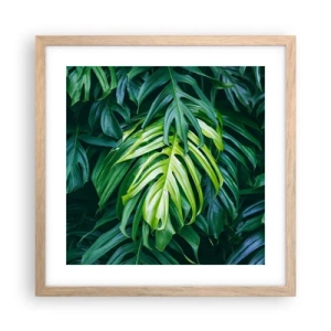 Poster în ramă de stejar deschis - Scufundă-te în prospețime - 40x40 cm