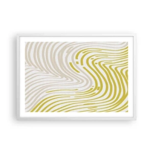 Poster în ramă albă - Compoziție cu cambrare ușoară - 70x50 cm