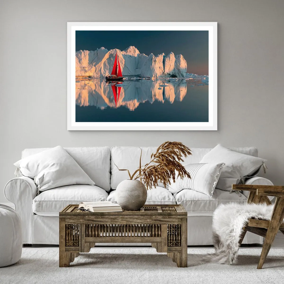 Poster în ramă albă - La capătul lumii - 60x60 cm