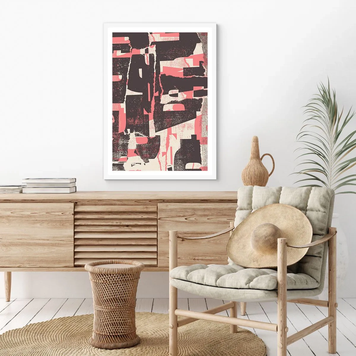 Poster în ramă albă - Toată această agitație - 40x50 cm