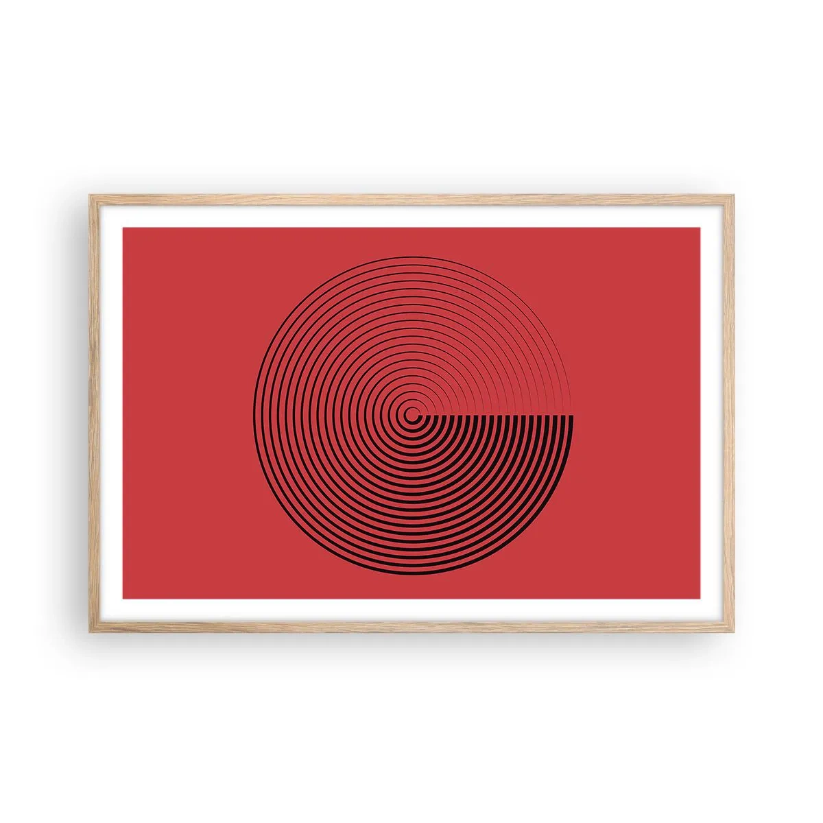 Poster în ramă de stejar deschis - Mișcare circulară - 91x61 cm