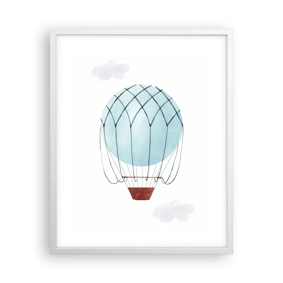 Poster în ramă albă - Complet în nori - 40x50 cm