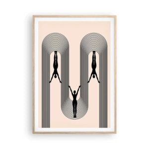 Poster în ramă de stejar deschis - Cu susul în jos - 70x100 cm