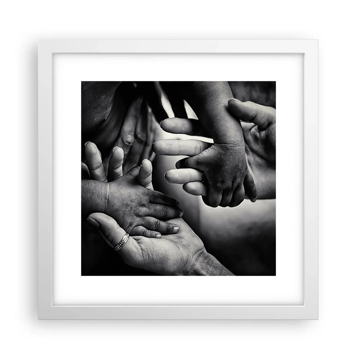 Poster în ramă albă - A fi om - 30x30 cm