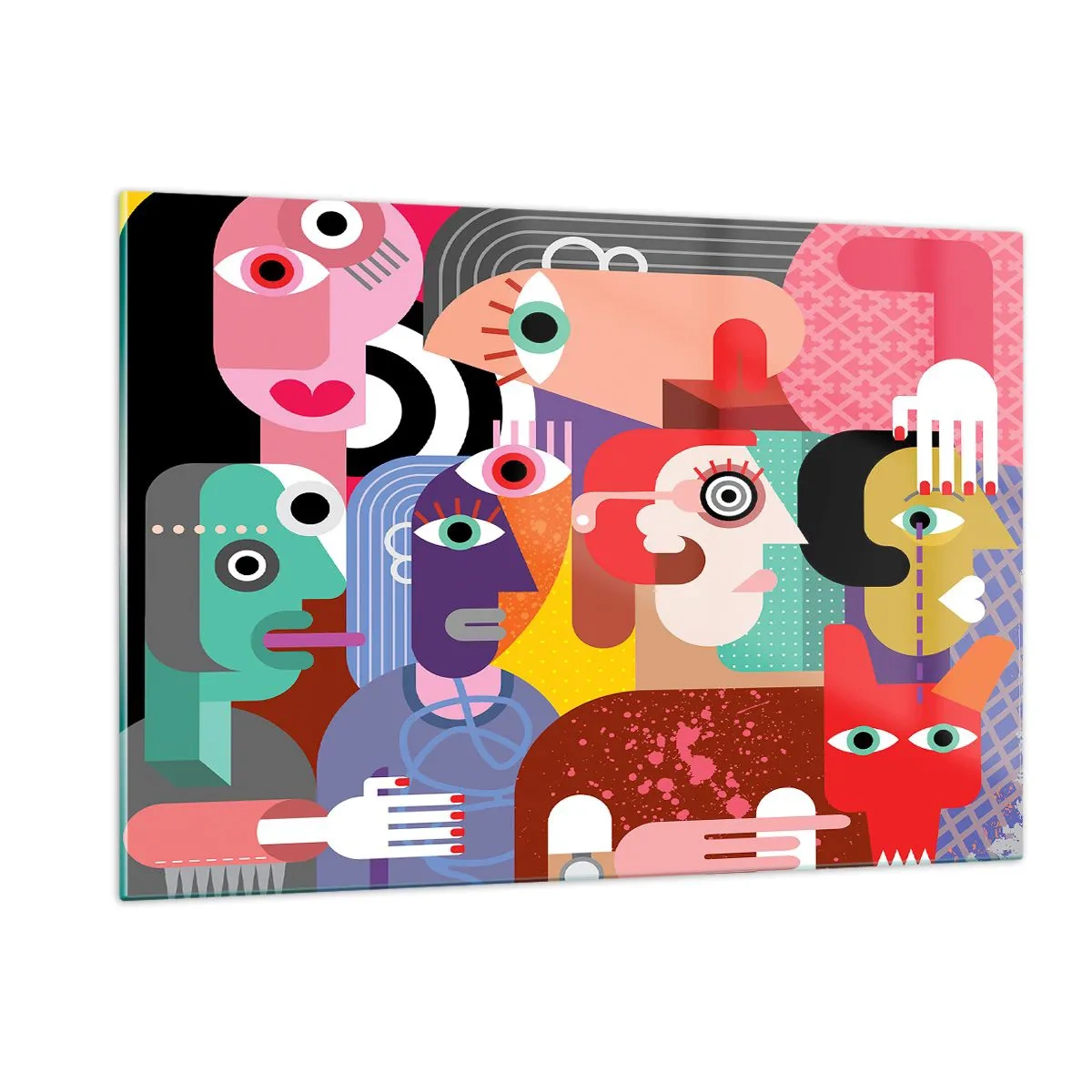 Tablou pe sticlă - Am venit de la domnul Picasso - 120x80 cm