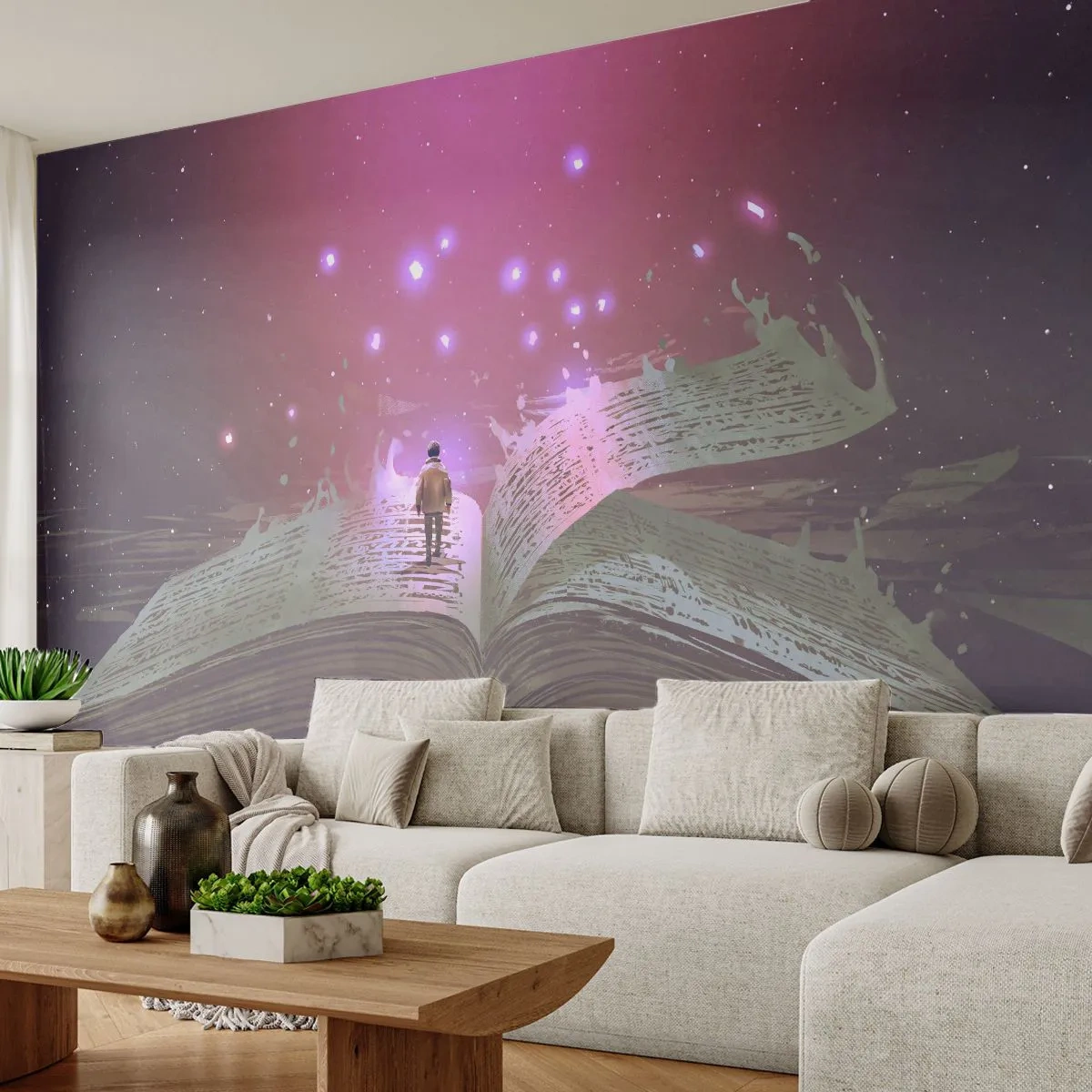 Tapet Standard Eco - O invitație către o altă lume - citiți! - Grafică, Abstracția, Bucată - 400x280 cm