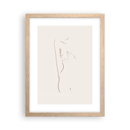Poster în ramă de stejar deschis - Forma dorinței - 30x40 cm